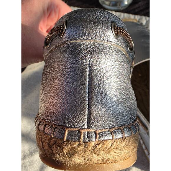 Brunello Cucinelli Womens Sky Blue Espadrille Flats Leather Size US 9.5 EU 40 - Picture 7 of 16